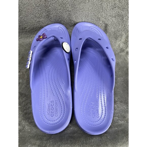 New Crocs Men’s 11 Digital Violet Classic Flip Flop Sandal/- 207713-5PY Beachy - Picture 4 of 7